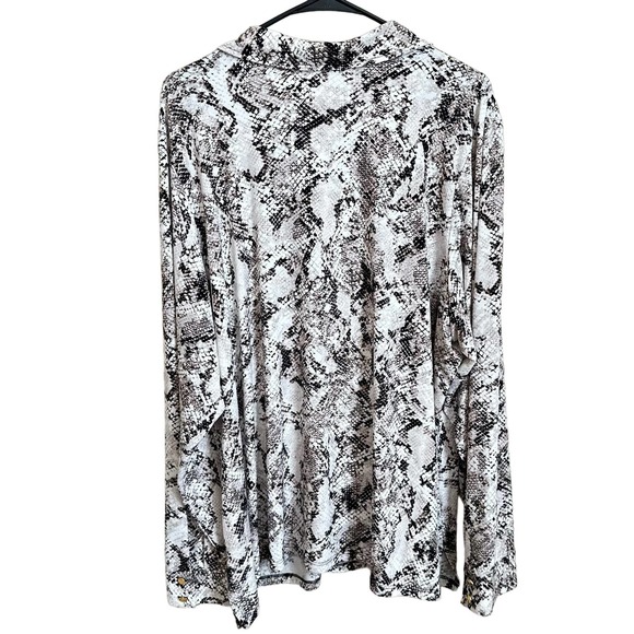 Calvin Klein Snake Pink Woman's Blouse- SIZE 2X - Picture 2 of 3